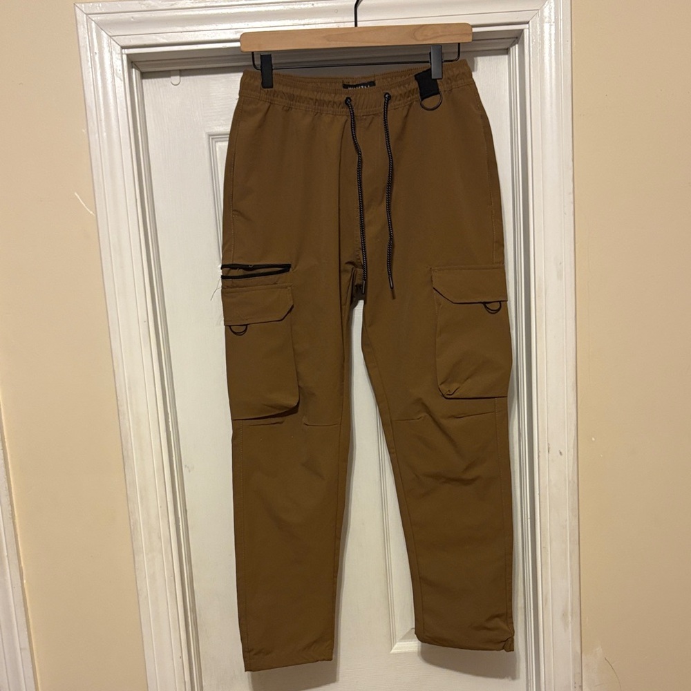 Men's Brown Cargo Pants with Pockets